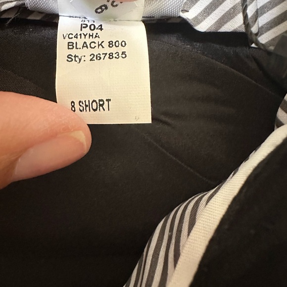 Banana Republic Ryan Slim Straight Fit Washable Wool Blend Pants Black  8 Short - Picture 12 of 14